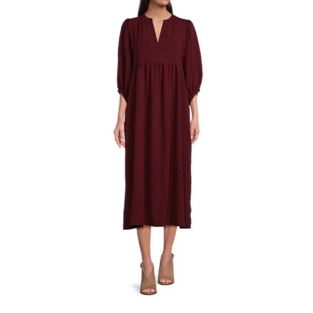 Gibson Latimer Deep Red Midi Dress